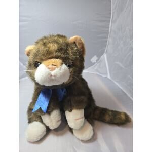 Ty Classic Cat Plush Dark Tabby 1997 Floppy Stuffed Animal Kitty 14" Vintage